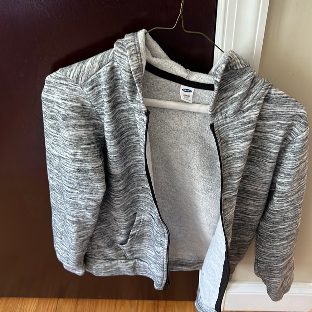 Gray and white jacket for boys 10-12